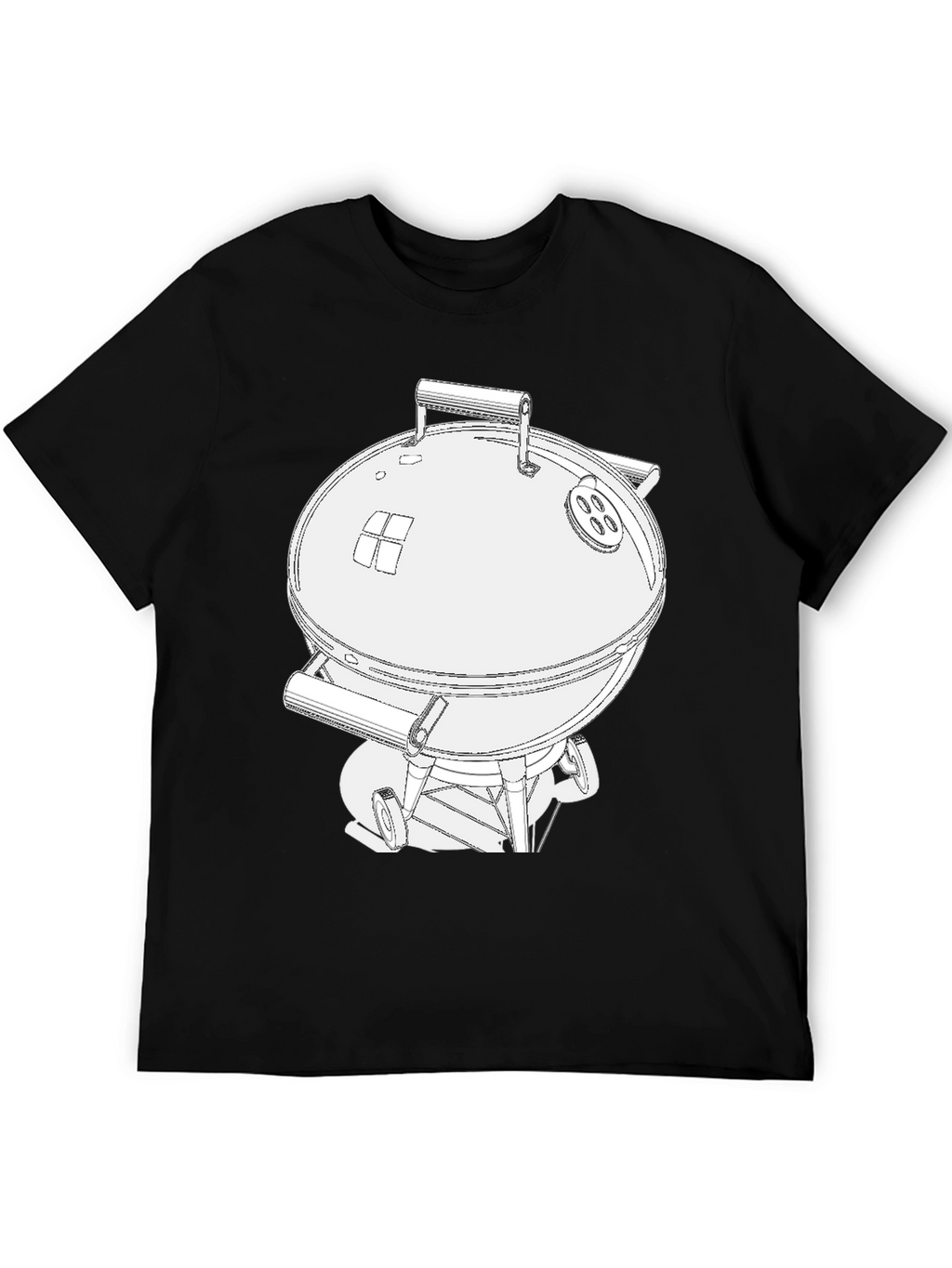 Camiseta Hombre con Diseño de Parrilla BBQ