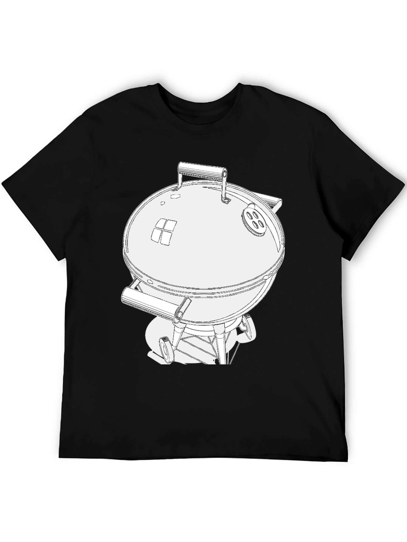 Camiseta Hombre con Diseño de Parrilla BBQ