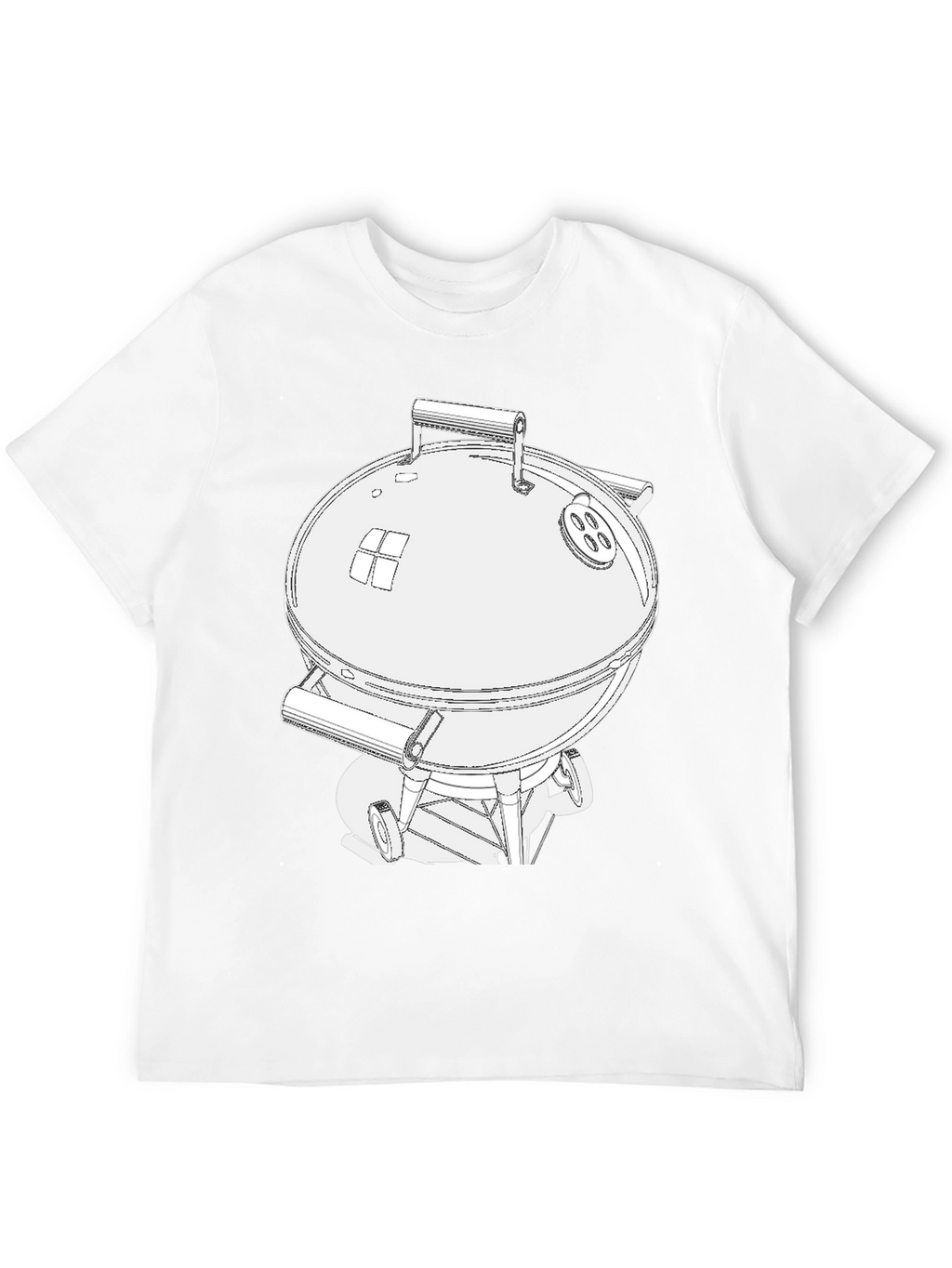 Camiseta Hombre con Diseño de Parrilla BBQ