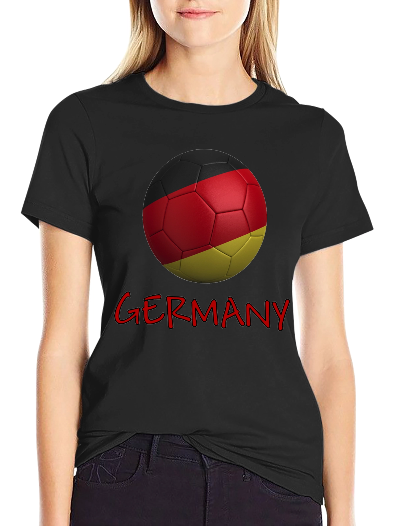 Camiseta Alemania Fútbol - Diseño Balón y Texto