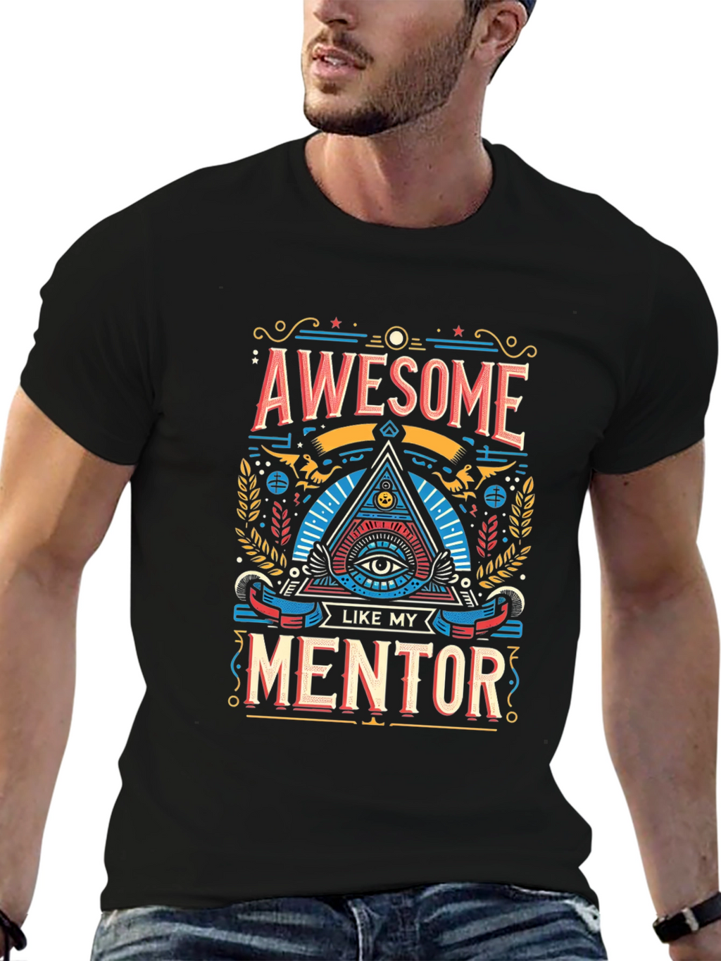 Camiseta Negra Awesome Like My Mentor