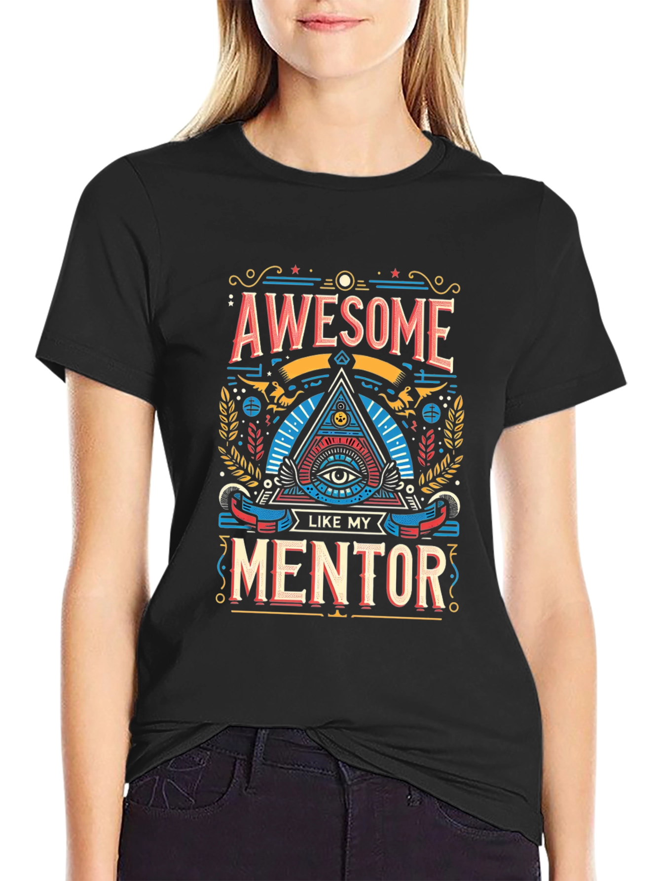 Camiseta Negra Awesome Like My Mentor