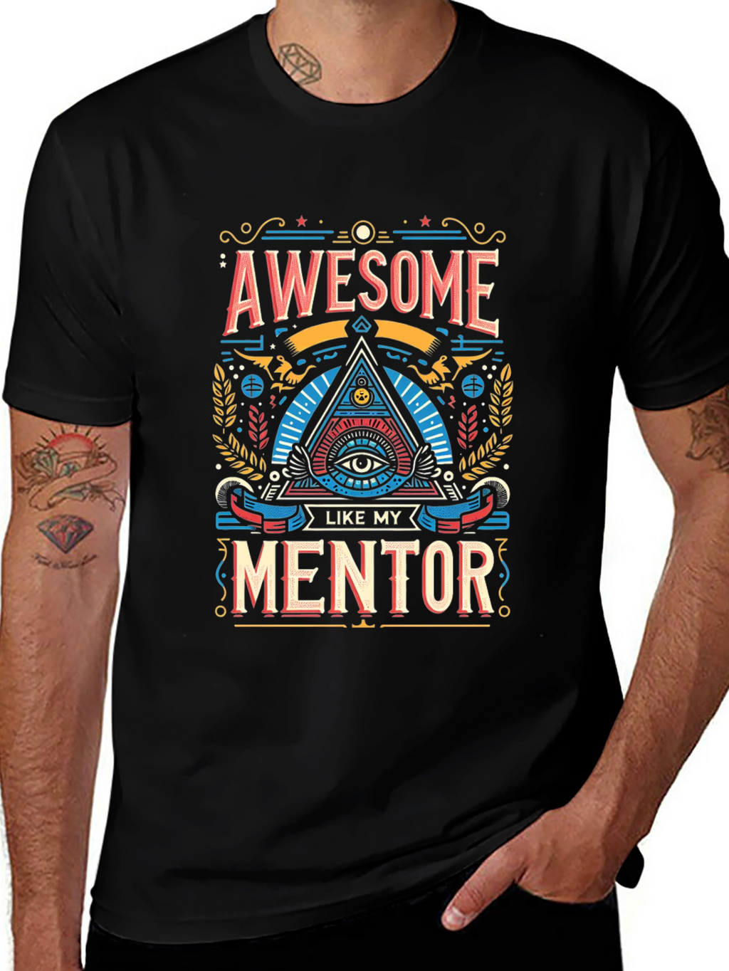 Camiseta Negra Awesome Like My Mentor
