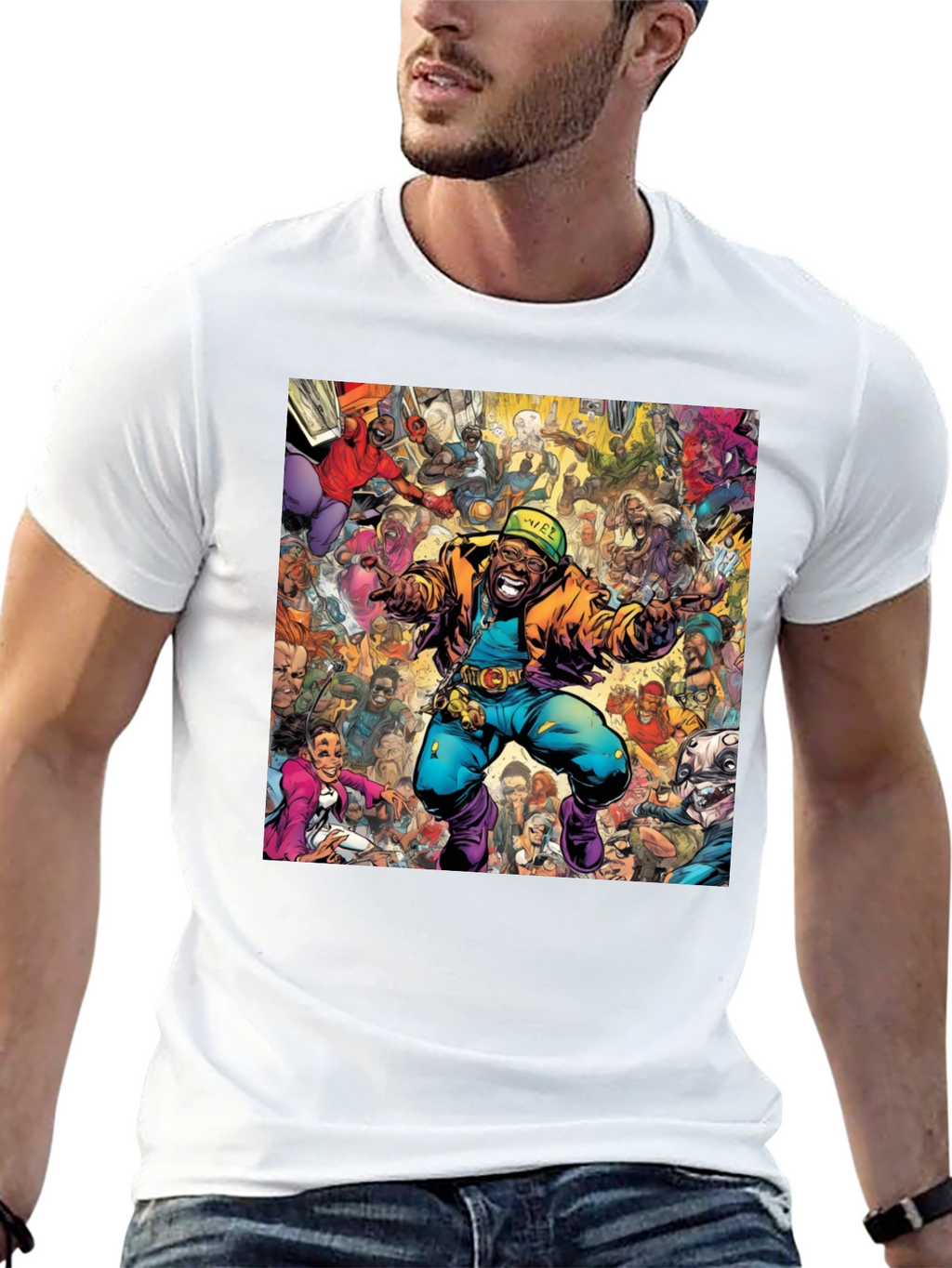 Camiseta Hombre Diseño Gráfico Comic