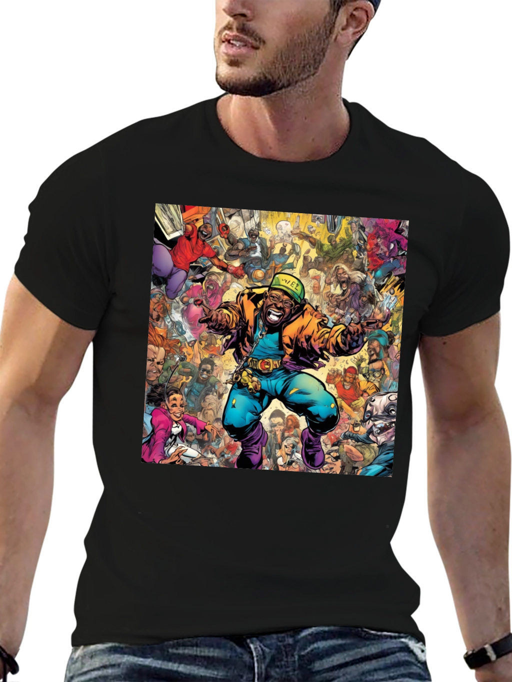 Camiseta Hombre Diseño Gráfico Comic