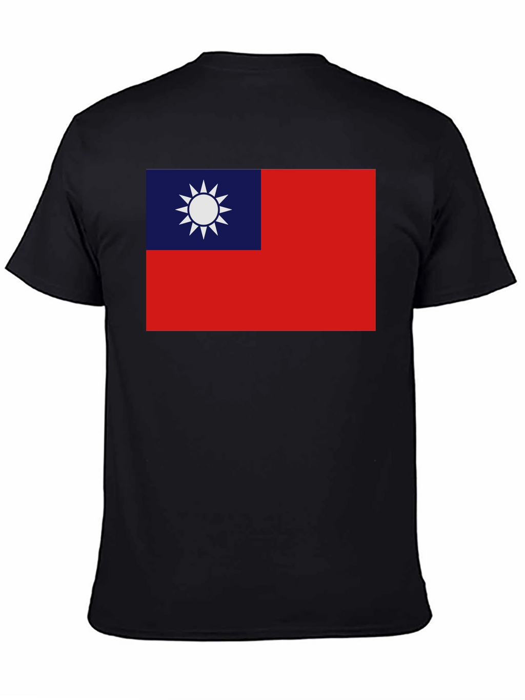 Camiseta Negra con Bandera Taiwanesa