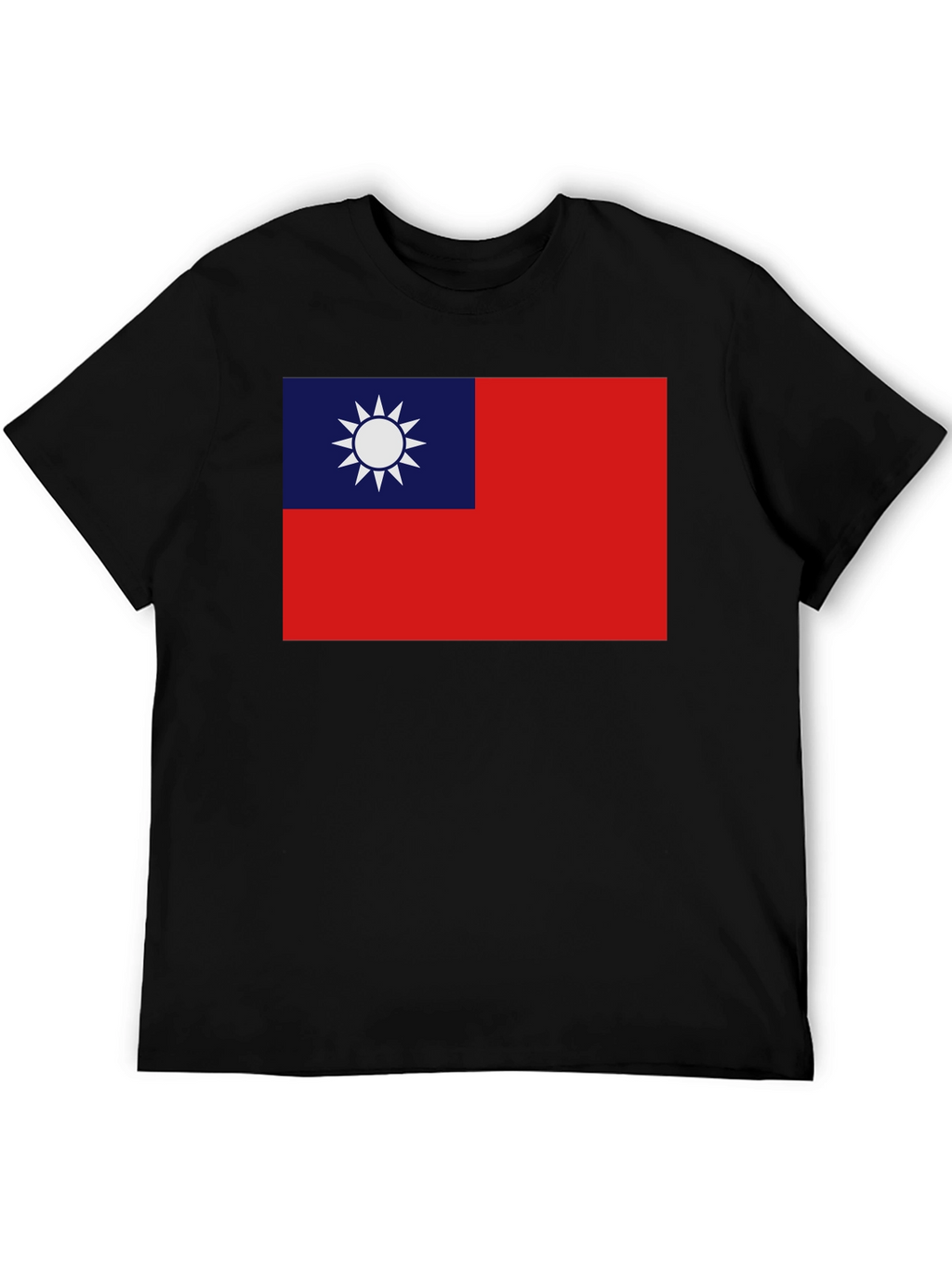 Camiseta Negra con Bandera Taiwanesa